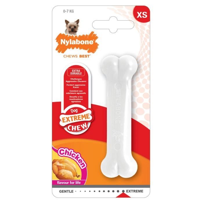 Nylabone - Jouet Os Extra Durable Extreme Chew pour Chien ‎10-20 kg