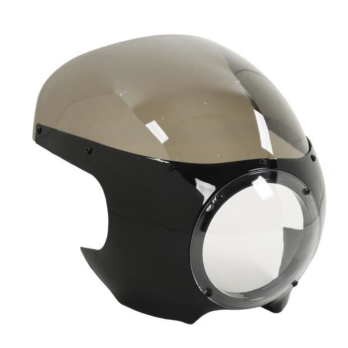 Pare-brise Réglable Universel 7 Pouces Pour Moto Café Racer - En ABS, Pour Phare Rond