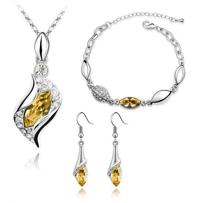 Parure Bijoux Stitch Pour Enfants Fille - Collier, Bracelet, Boucles D'Oreilles - Cadeau Amitié