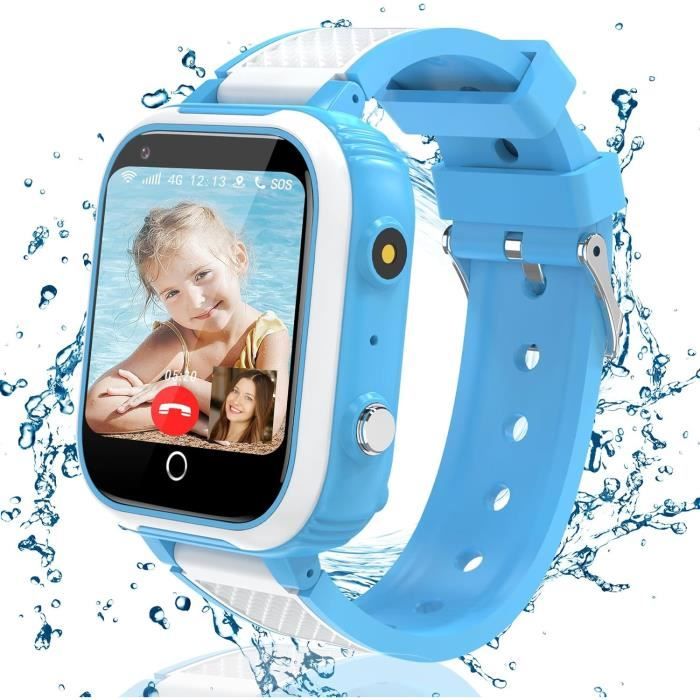Montre Enfant écran Tactile PTHTECHUS Montre Connectée Enfant 4G Avec GPS Et Appel Vidéo - Écran Tactile, Bracelet Réglable, Pour Garçons/filles 5-15 Ans, Sécurité SOS