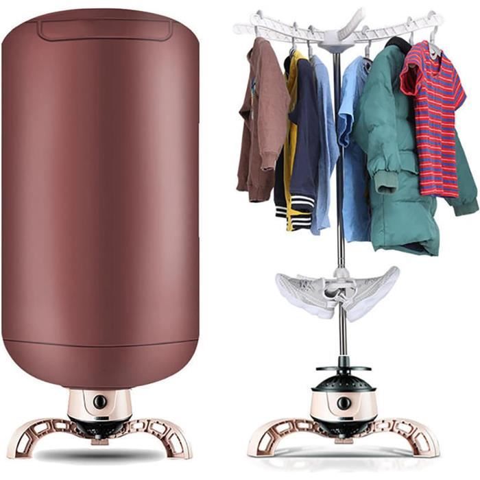 Sèche-linge Portable Pliable Grande Capacité 2 étages - 1200-1500W, Minuterie, Télécommande