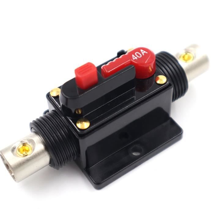 Disjoncteur Automatique Réarmable 12V - 10 à 50A, Pour Circuit Batterie Voiture, Camping-car