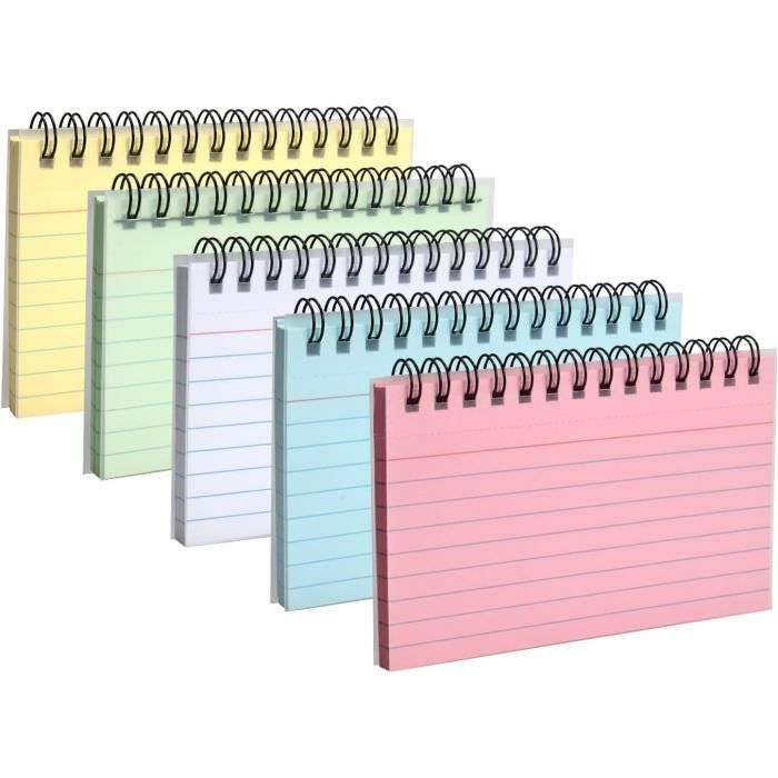 Lot De 800] Fiche Bristol A6 Colorées Lignées | Fiche De Revision Colorées 6 X 4 Cartes Flash - 11