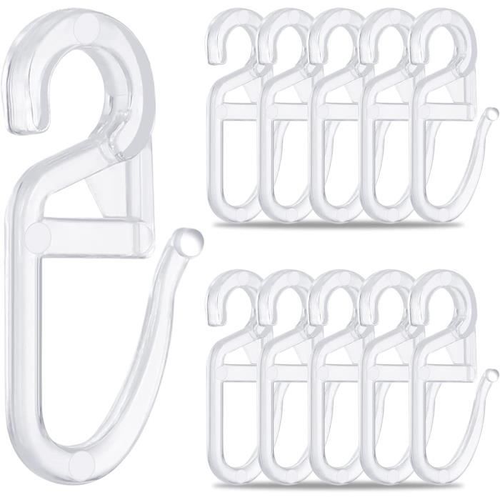 Lot De 60 Crochets Rideaux Blancs 34 Mm - Pour Rails, Caravanes, Camping-cars - Plastique Résistant