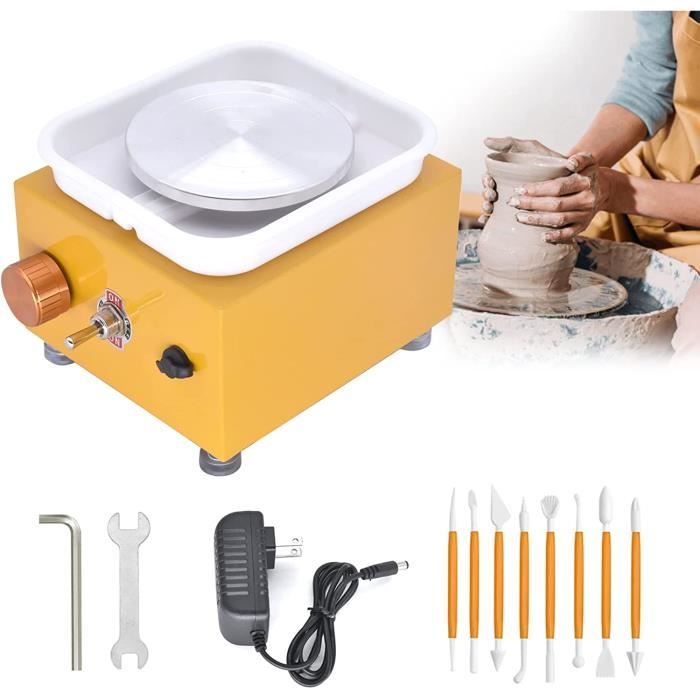 Kit Poterie Enfant LumenVela – Tour Électrique Escargot + Argile, Couleurs, Tablier – Dès 6 Ans & Débutants