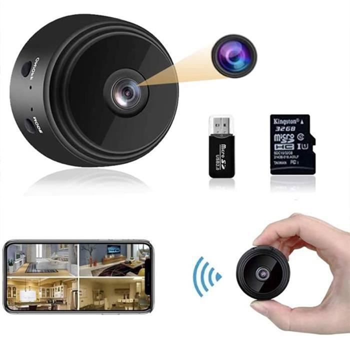 TD® Mini caméra de surveillance HD 1080p Batterie Micro WiFi Petite