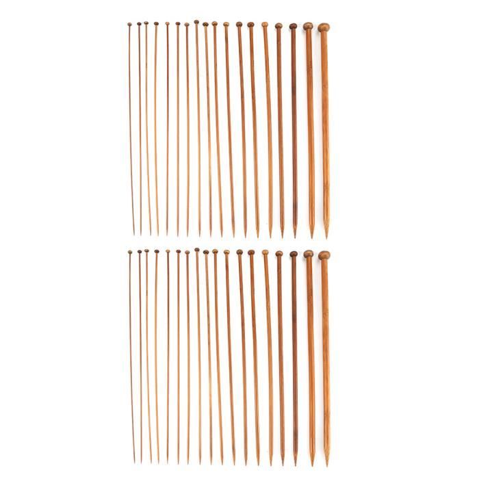 2 Paires D'Aiguilles À Tricoter 3,5 Mm X 35 Cm, Aiguilles Longues Avec