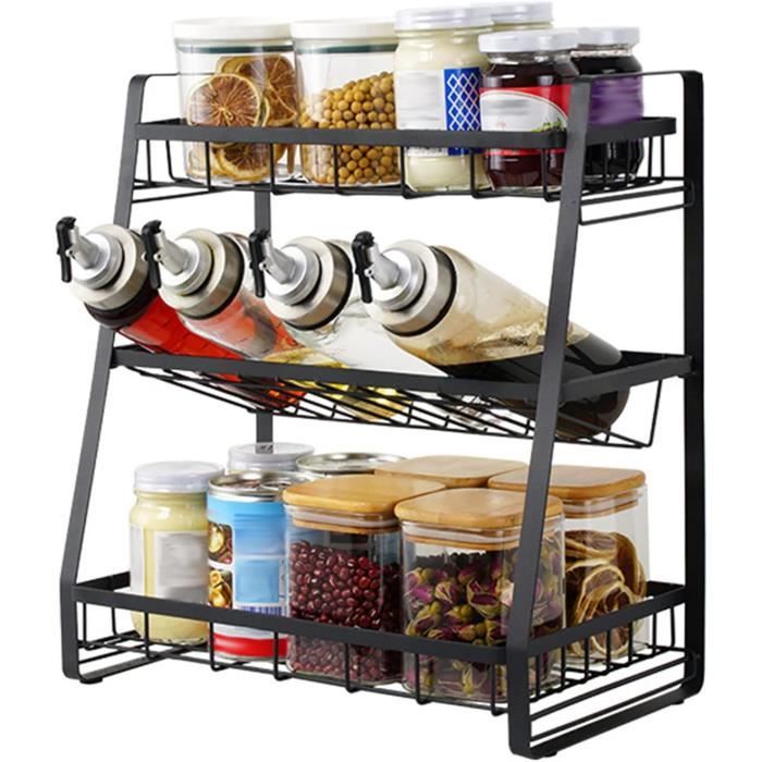 Étagère à épices Murale 4 étagères à épices Étagère à épices Étagère De Cuisine Suspendue