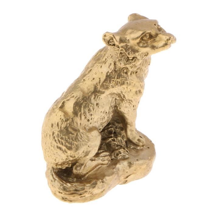 Statuette Cheval En Laiton - Mini Figurine Animal Pour Décoration Maison, Bureau Ou Voiture