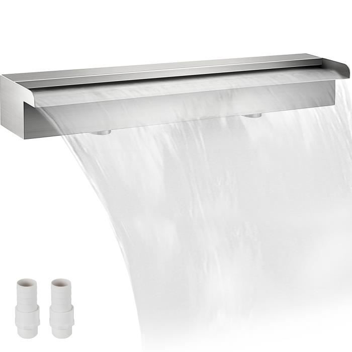 VEVOR Lame deeau pour Piscine en Acier Inoxydable 304, Fontaine de la Piscine, Etang 11.5 x 30