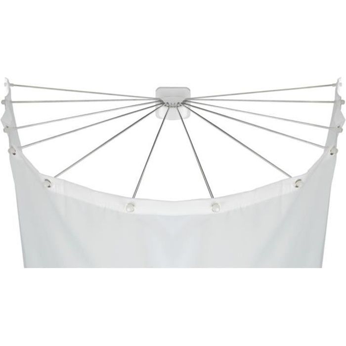 Tringle à Rideau De Douche Télescopique 70-110 Cm - Acier Inoxydable, Sans Perçage - Pour Salle De Bain, Balcon