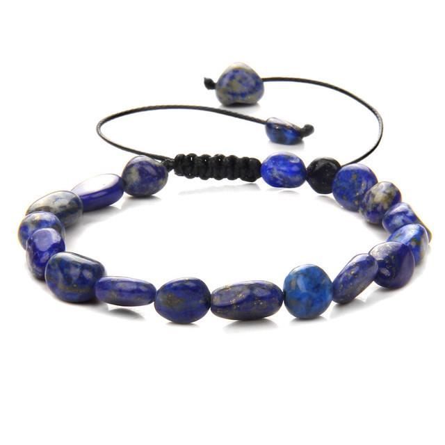 Bracelet Perles Lapis Lazuli Naturel 4mm - Sur Mesure Homme/femme - Fait Main Sans Fermoir