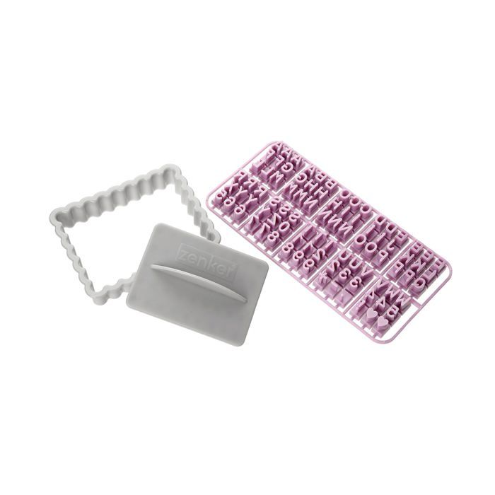Emporte-Pièce Petit Beurre Zenker Avec Tampon Alphabet Lettres - Kit Pâtisserie Personnalisé