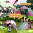 SKANDIKA Tente de camping familiale DAYTONA XXL - 6 personnes - 570x390cm - Coloris : vert/marron-1