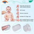 Brosse à dents souple doigt Bébé Enfant Silicone brosse de gomme brossage des dents et Massage des gencives (4 pièces)-1