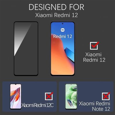 Verre Trempé 3D Protection Intégrale Pour Xiaomi 12, 12X, 12 Pro - Lot De 2, Bord Noir