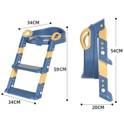 Échelle De Toilette, 2 En 1, Avec Escalier, 34 × 34 × 44 Cm