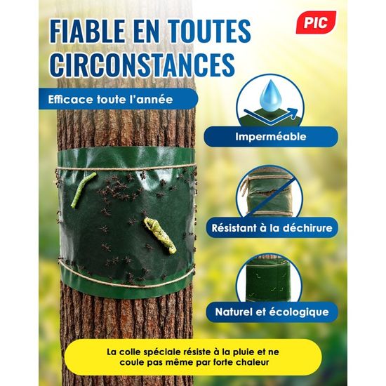 Bande Glue Arboricole PIC 5m - Protection Arbres Fruitiers Contre Fourmis Et Chenilles