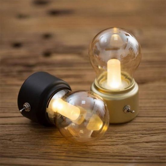 marque generique - 2x Mini Lampe De Nuit De Style Rétro USB