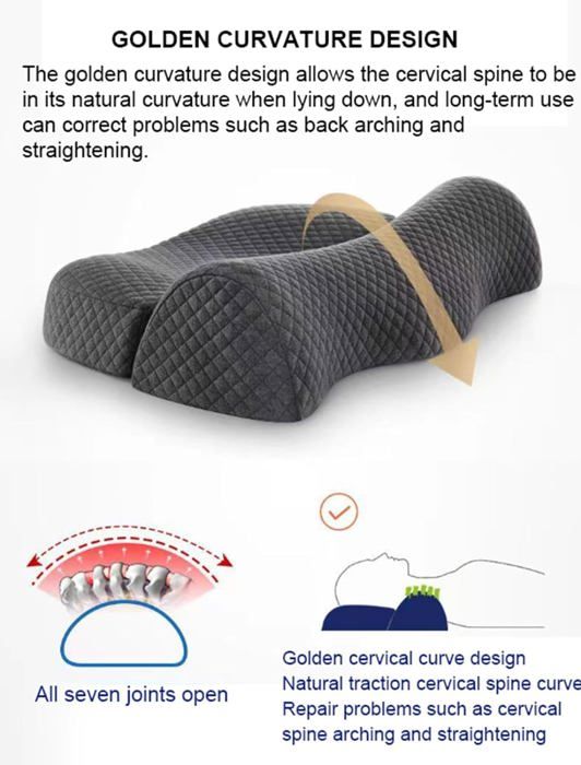 Oreiller Ergonomique Cervical à Mémoire de Forme, Peut soulager la douleur et améliorer la qualité du sommeil,64 x 39 x 10/14cm Gris - Maison Oreiller Ergonomique Cervical à Mémoire de Forme, Peut soulager la douleur et améliorer la qualité du sommeil,64 x 39 x 10/14cm Gris - Maison