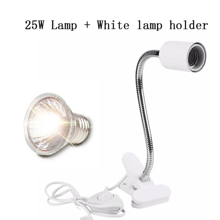 Reptile UVA UVB lamp with Clip-on Bulb Lamp Holder Kit Turtle Basking ...
