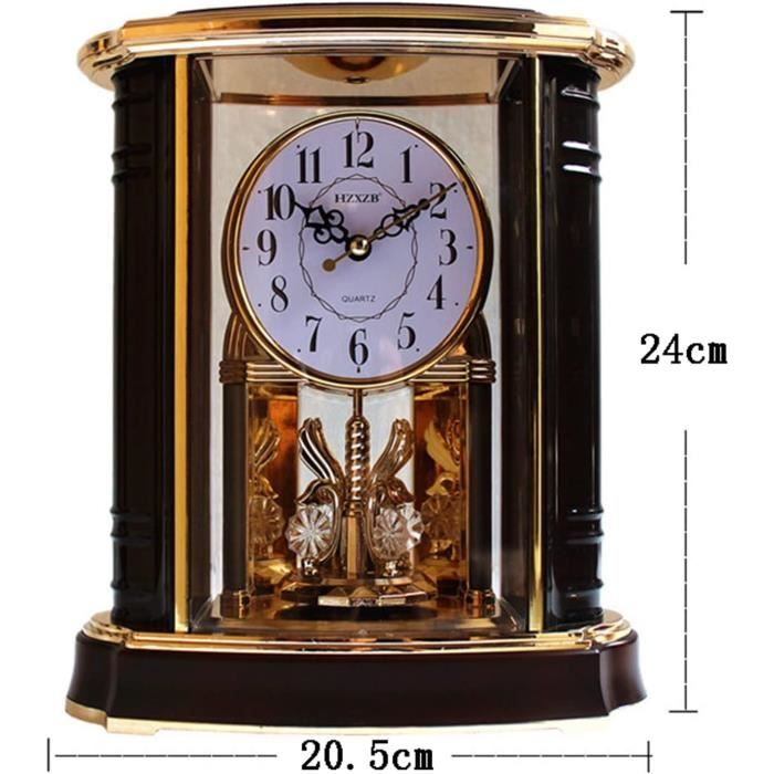 Horloge Flip Rétro HERCHR - Horloge Mécanique à Rabat Pour Bureau Blanc