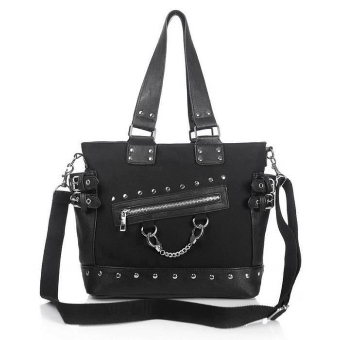 JL Sac A Main A Rivet de Style Rock Sac A Main Decontracte de Punk