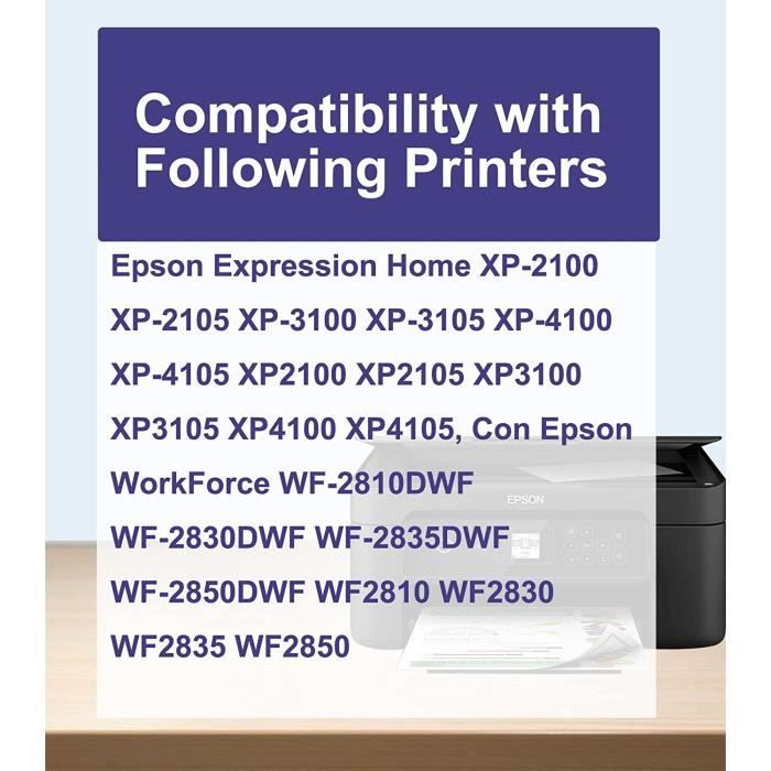 Ouguan® Lot de cartouches d'encre compatibles pour 603 XL 603 pour  EpsonXP-2100, XP-2105, XP-3100, XP-3105, XP-4100, XP-4105, WF-2810,  WF-2830, WF-2835, WF-2850 - 6 Noir / 3 Cyan / 3 Magenta / 3 Jaune :  : Informatique
