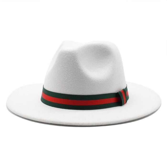 Casquette,Chapeau en feutre à large bord pour femme et homme, casquette en  laine, style Jazz, Fedora, Panama, - Type 15-56-58CM - Cdiscount  Prêt-à-Porter