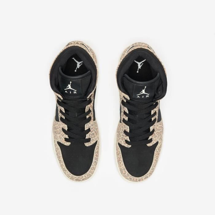 Baskets NIKE Air Jordan 1 Se Homme Ivoire pale minerai desert noir Fermeture lacets Tige en cuir Ivoire pale minerai desert noir Cdiscount Chaussures
