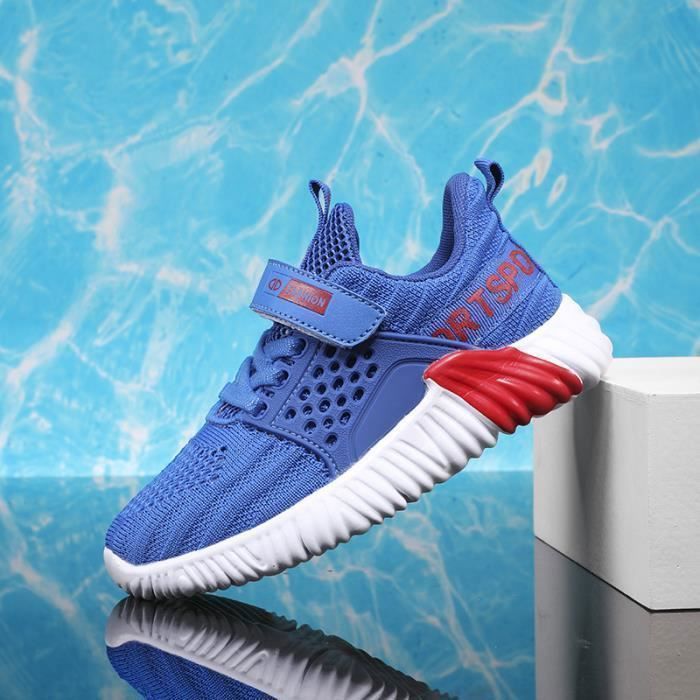Chaussures Enfant Basket Garcon Fille Ete Respirant Loisirs Bleu Cdiscount Chaussures