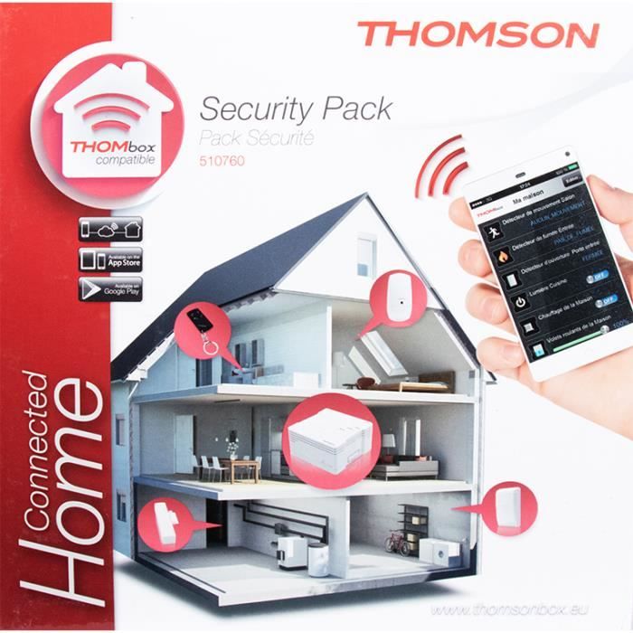 Kit sécurité système d'alarme sans fil pour maison connectée 28 pcs THOMSON  - Cdiscount Bricolage