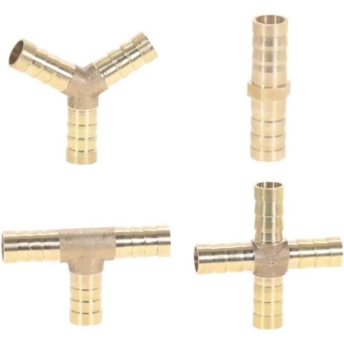 QAZMLP matériel Raccord de Tuyau en Laiton, 8mm, 10mm, 12mm, 13mm, 16mm, OD, Barbe x M14, M16, M20, Filetage mâle métrique, coupleur, connecteur, Adaptateur, épisseuse Joint de Tuyau(M14x1.5 to 10mm