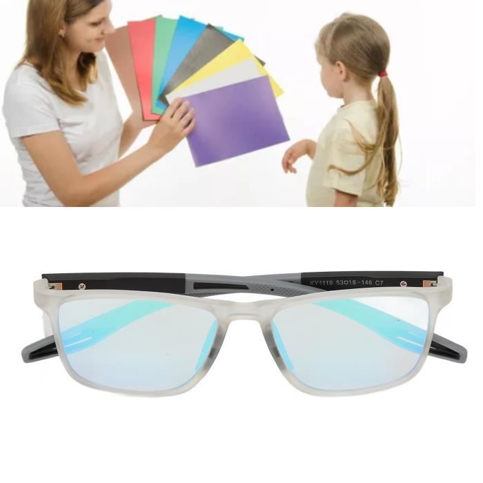 Lunettes aveugles de couleur, lunettes de faiblesse de couleur, flexibles,  pliantes, portables, aveugles rouges et verts, lunettes pour daltonisme