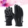 1 paire de gants d'hiver pleins doigts chauds antidérapants coupe-vent épais imperméables pour l'escalade  GANT DE TOILETTE-2