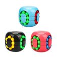 AWY07867-Doigt Spinner Magic Bean Rubik's Cube Tirelire Soulagement De La Pression Jouet Enfants Plus De 6 Ans-Rouge-2