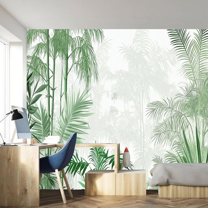 Papier Peint Panoramique Palmiers - 350x250cm - mural décoration salon ...
