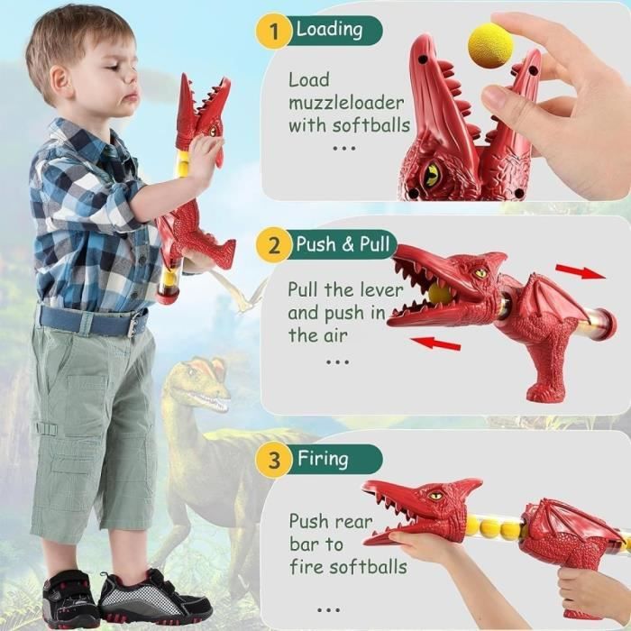 Lot de 20 jouets de doigts en forme de dinosaure lance-pierre - Jouets en  caoutchouc amusants pour enfants - Cdiscount Jeux - Jouets