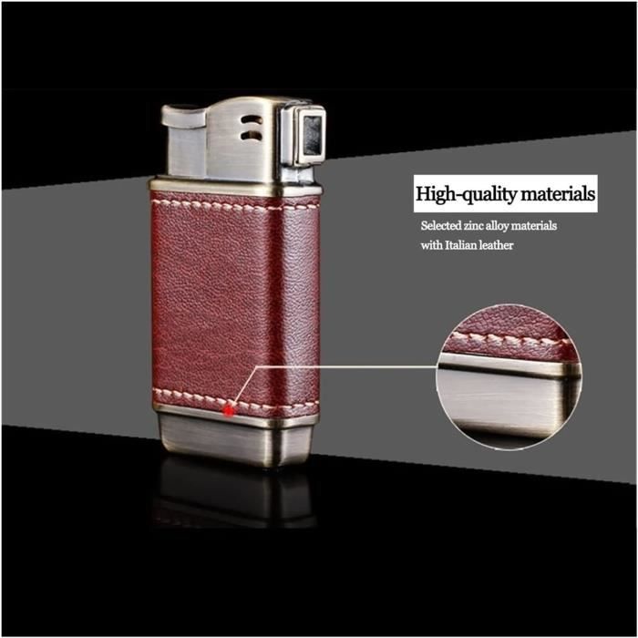 Briquet à Tabac Rechargeable Au Gaz Butane Flamme Douce Réglable avec