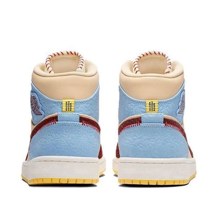 Basket Air Jordan 1 Mid Fearless x Maison Chateau en Cuir pour