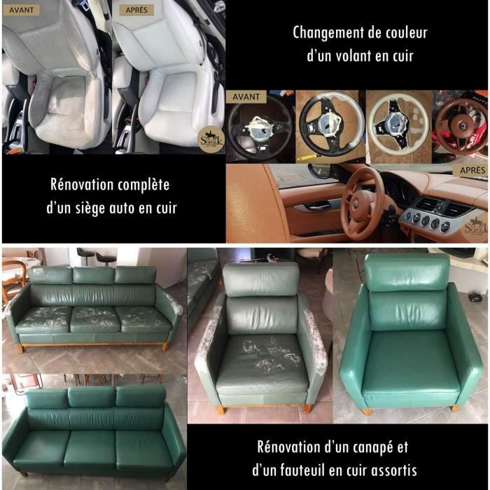 Kit de Rénovation Cuir (14-CHOCOLAT) - SOFOLK - Pour Volant, siège Auto,  Chaise, sellerie, Chaussure - Cdiscount Sport