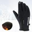 1 paire de gants d'hiver pleins doigts chauds antidérapants coupe-vent épais imperméables pour l'escalade  GANT DE TOILETTE-3