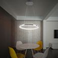 Lampe Suspensions LED Design Anneaux Pour Table à Manger Lustre de Bureau Cerle en Acier inoxydable et Acrylique Chambre Salon Bar-3