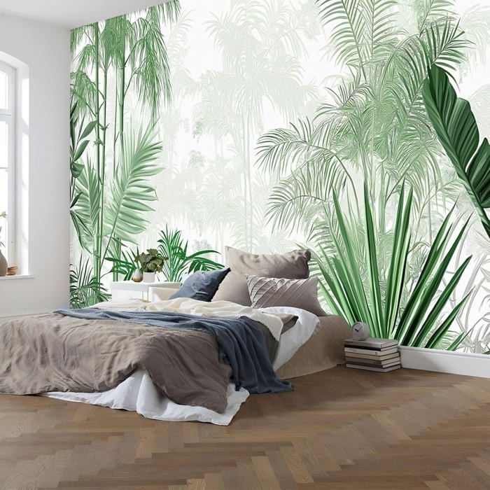 Papier Peint Panoramique Palmiers - 350x250cm - mural décoration salon ...