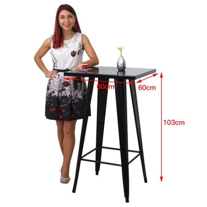 Mange-debout Pliant Noir 110x80 Cm - Table haute et mange debout