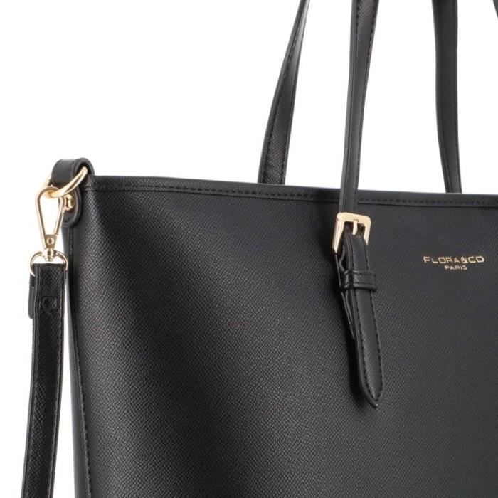 Sac À Main Cabas FLORA CO Noir Synthétique Format A4