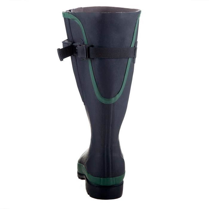 Botte WICTI s de pluie en mollet extra large avec bottes de pluie a expansion arriere s 100 impermeables grande taille Mollet ext Noir Cdiscount Chaussures