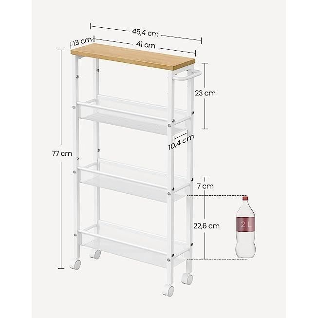 doporro Étagère de Cuisine sur Roulettes 4 Niveaux Meuble de Rangement Gris Support pour Petits Électroménagers Desserte Mobile Chariot en Acier Galvanisé Reglo-13 doporro Étagère de Cuisine sur Roulettes 4 Niveaux Meuble de Rangement Gris Support pour Petits Électroménagers Desserte Mobile Chariot en Acier Galvanisé Reglo-13