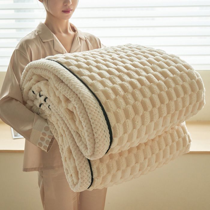 Plaid polaire flanelle douce pour lit et canapé