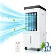 Refroidisseur d'air portable 15L - 3 en 1 Climatiseur - 3 vitesses - Minuterie 7.5H et télécommande -Silencieux -Climatiseur mobile